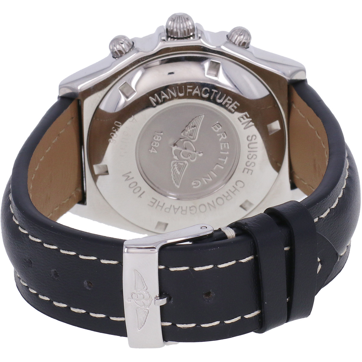 Montre d'occasion BREITLING Crosswind Chronographe homme automatique bracelet cuir cresus - vue 3