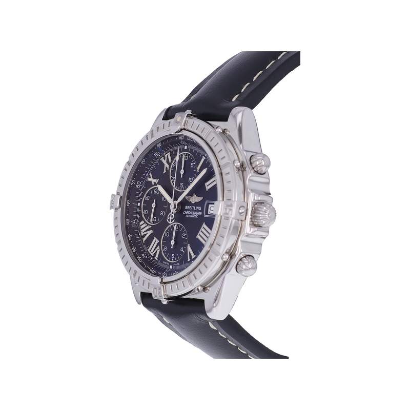 Montre d'occasion BREITLING Crosswind Chronographe homme automatique bracelet cuir cresus - vue D2