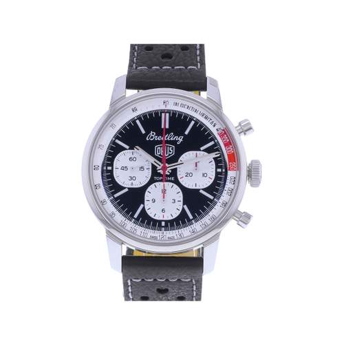 Pre-owned BREITLING Top Time Limited Edition "Deus" men's watch with certified automatic movement (COSC) and original leather strap