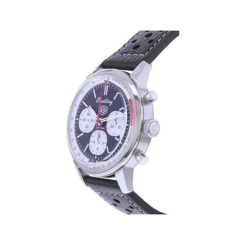 Montre d'occasion BREITLING Top Time Limited Edition 'Deus' homme mouvement automatique certifié (cosc) bracelet cuir d'origine - vue D2