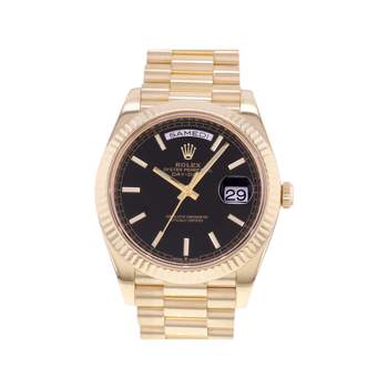Montre d'occasion ROLEX Day-Date Or jaune homme mouvement automatique certifié (cosc) bracelet or jaune 750/000