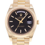 Montre d'occasion ROLEX Day-Date Or jaune homme mouvement automatique certifié (cosc) bracelet or jaune 750/000 - vue D1