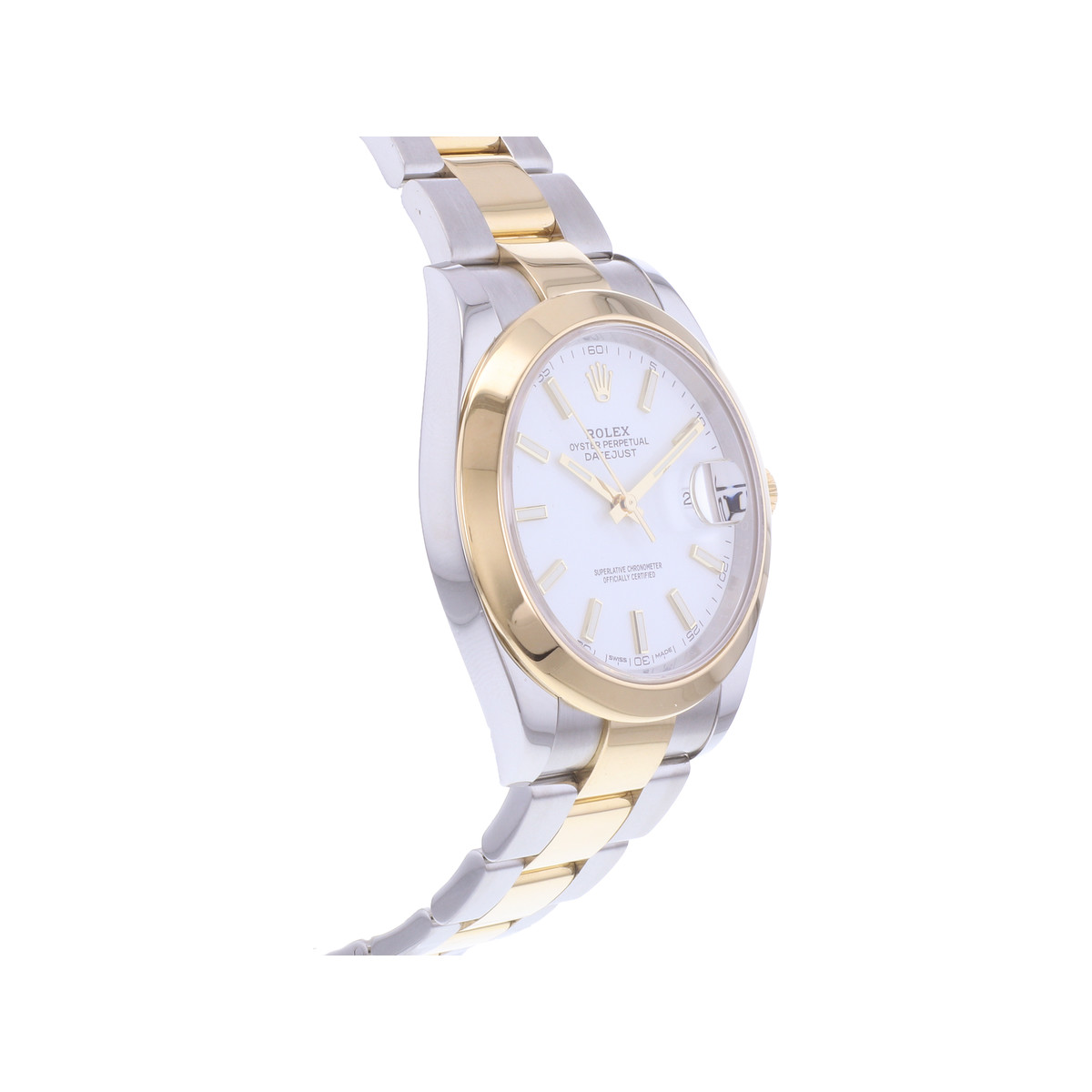 Montre d'occasion ROLEX DateJust 41 homme mouvement automatique certifié (cosc) bracelet or jaune 750/000 et acier - vue 2