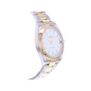 Montre d'occasion ROLEX DateJust 41 homme mouvement automatique certifié (cosc) bracelet or jaune 750/000 et acier