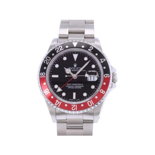 Montre d'occasion ROLEX GMT-Master II homme mouvement automatique certifié (cosc) bracelet acier