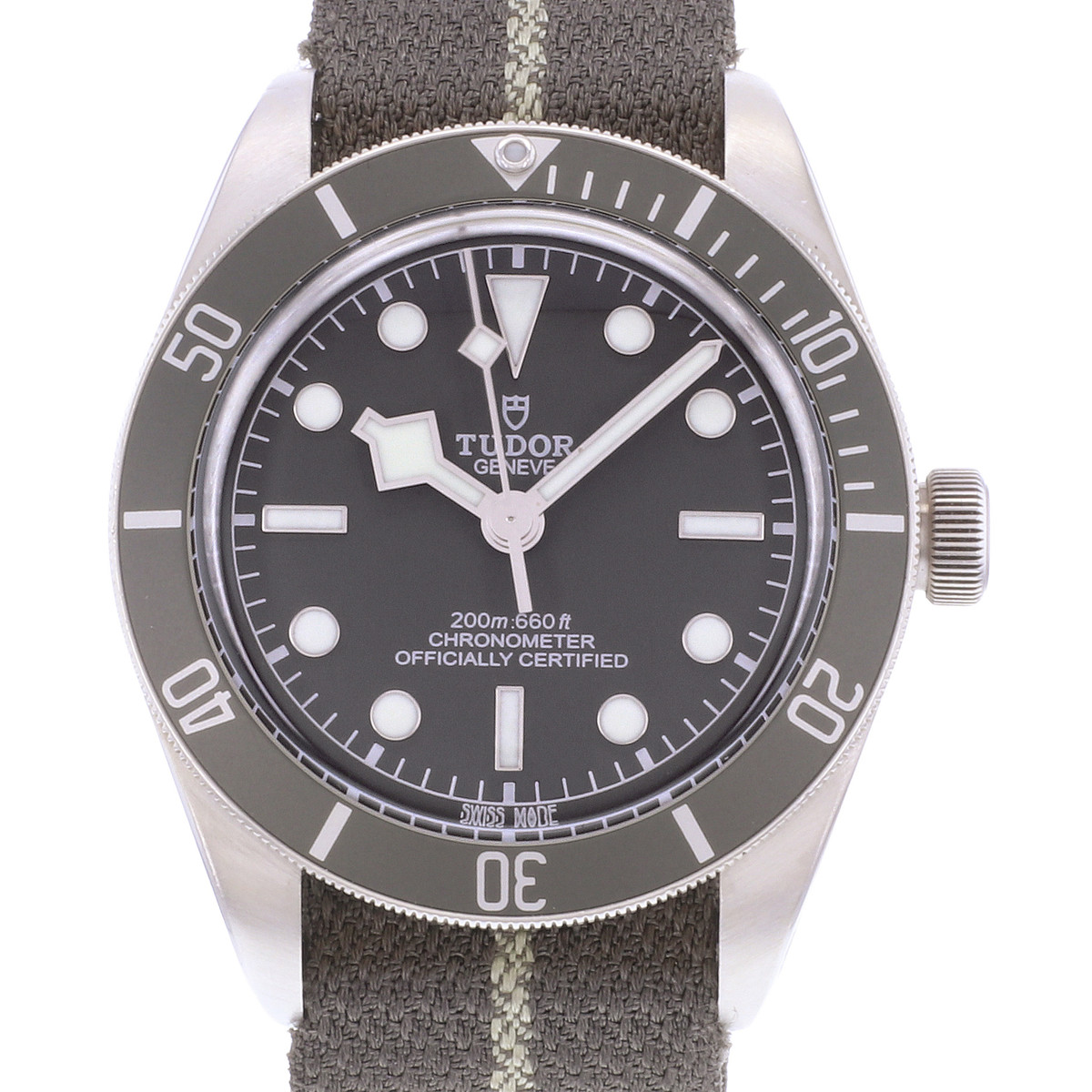 Montre d'occasion TUDOR Black Bay 58 homme mouvement automatique certifié (cosc) bracelet nato - vue D1
