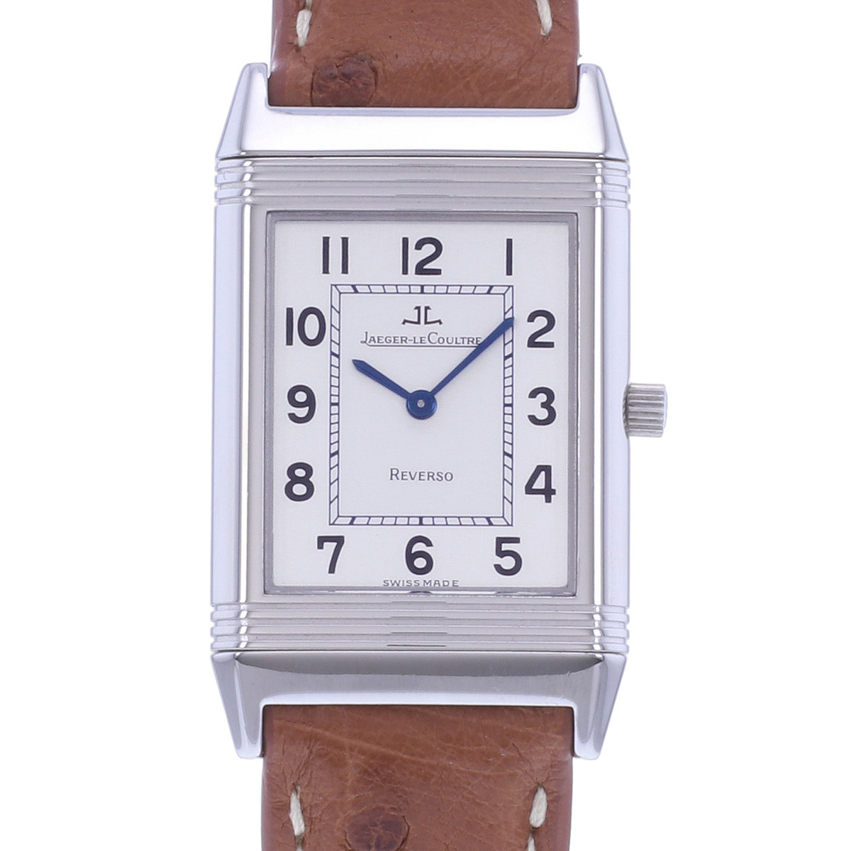 Montre d'occasion JAEGER LECOULTRE Reverso Classique mixte quartz bracelet cuir cresus - vue D1