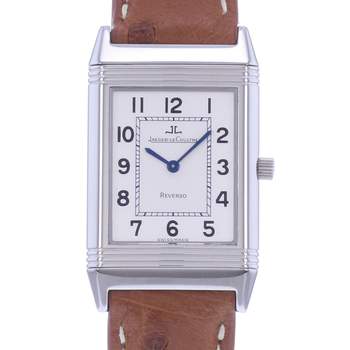 Montre d'occasion JAEGER LECOULTRE Reverso Classique mixte quartz bracelet cuir cresus