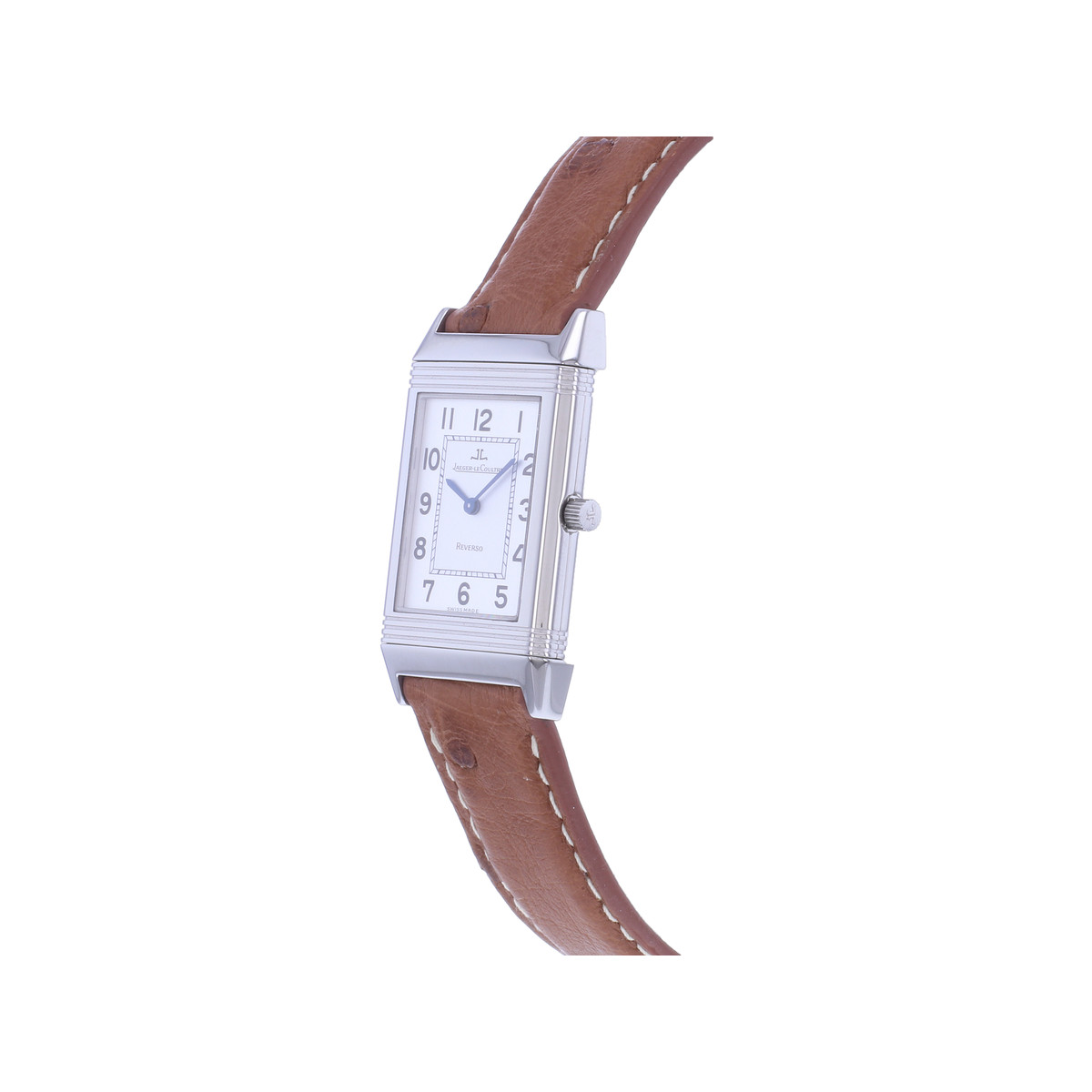 Montre d'occasion JAEGER LECOULTRE Reverso Classique mixte quartz bracelet cuir cresus - vue D2