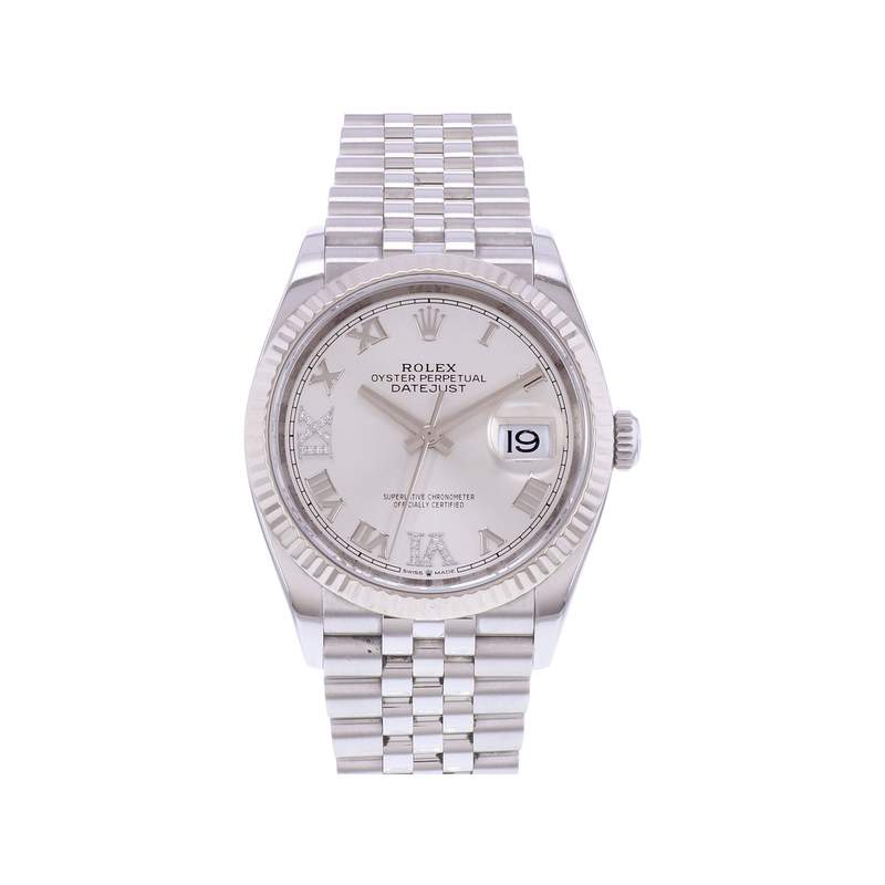 Montre d'occasion ROLEX DateJust 36 mixte mouvement automatique certifié (cosc) bracelet acier - vue 1