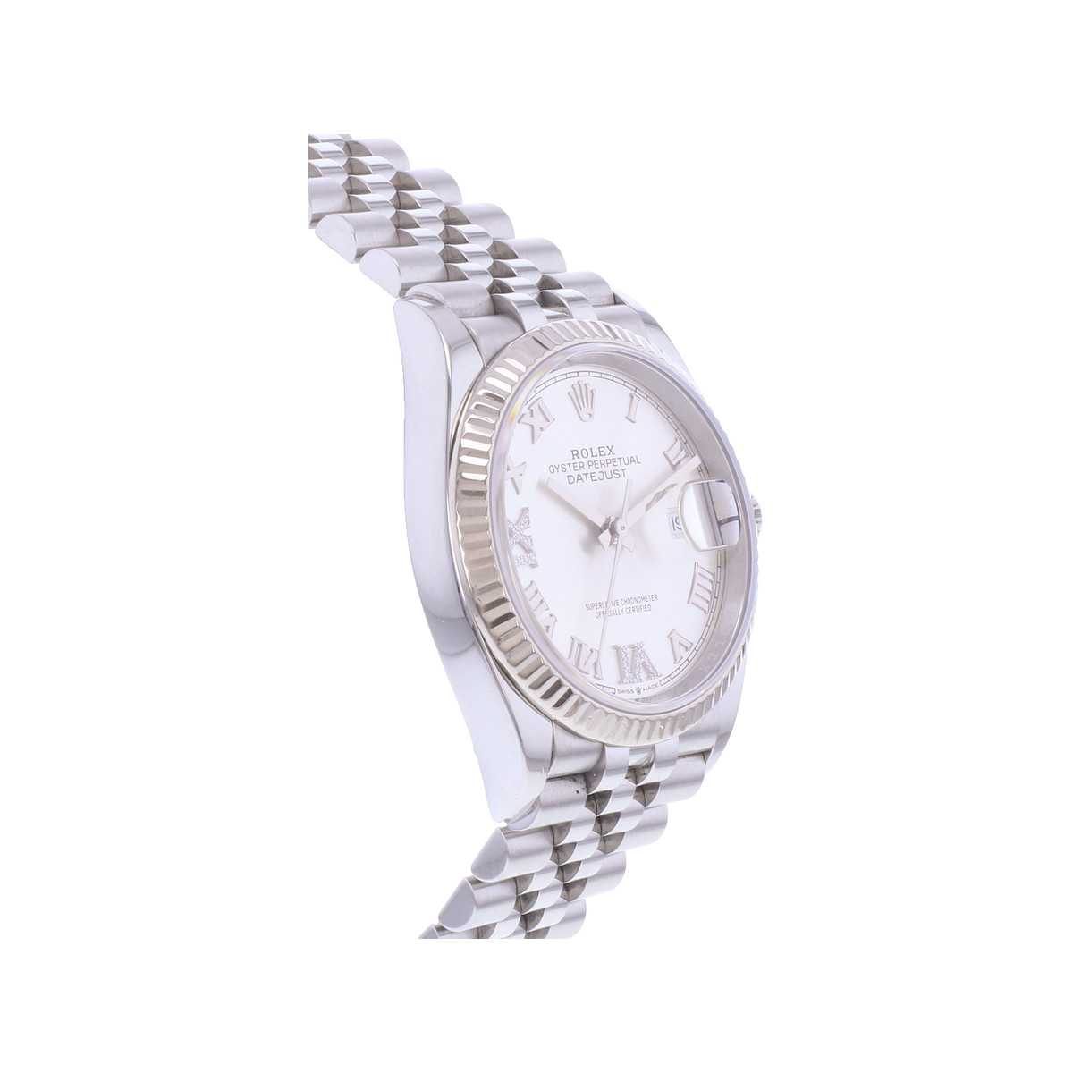 Montre d'occasion ROLEX DateJust 36 mixte mouvement automatique certifié (cosc) bracelet acier - vue 2
