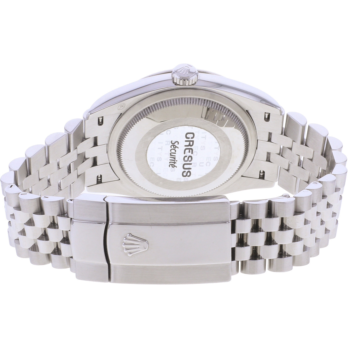 Montre d'occasion ROLEX DateJust 36 mixte mouvement automatique certifié (cosc) bracelet acier - vue 3