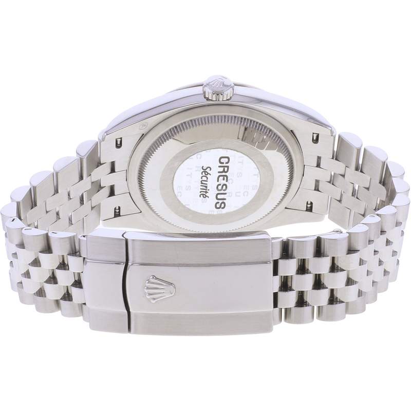 Montre d'occasion ROLEX DateJust 36 mixte mouvement automatique certifié (cosc) bracelet acier - vue 3