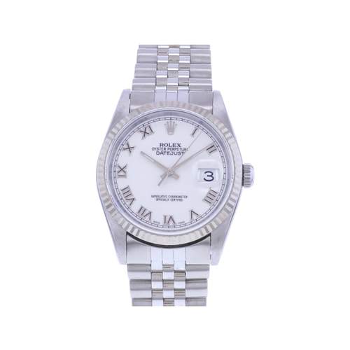 Montre d'occasion ROLEX DateJust 36 homme mouvement automatique certifié (cosc) bracelet acier
