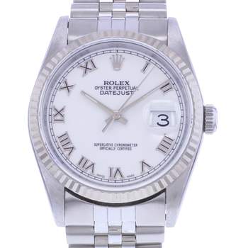Montre d'occasion ROLEX DateJust 36 homme mouvement automatique certifié (cosc) bracelet acier
