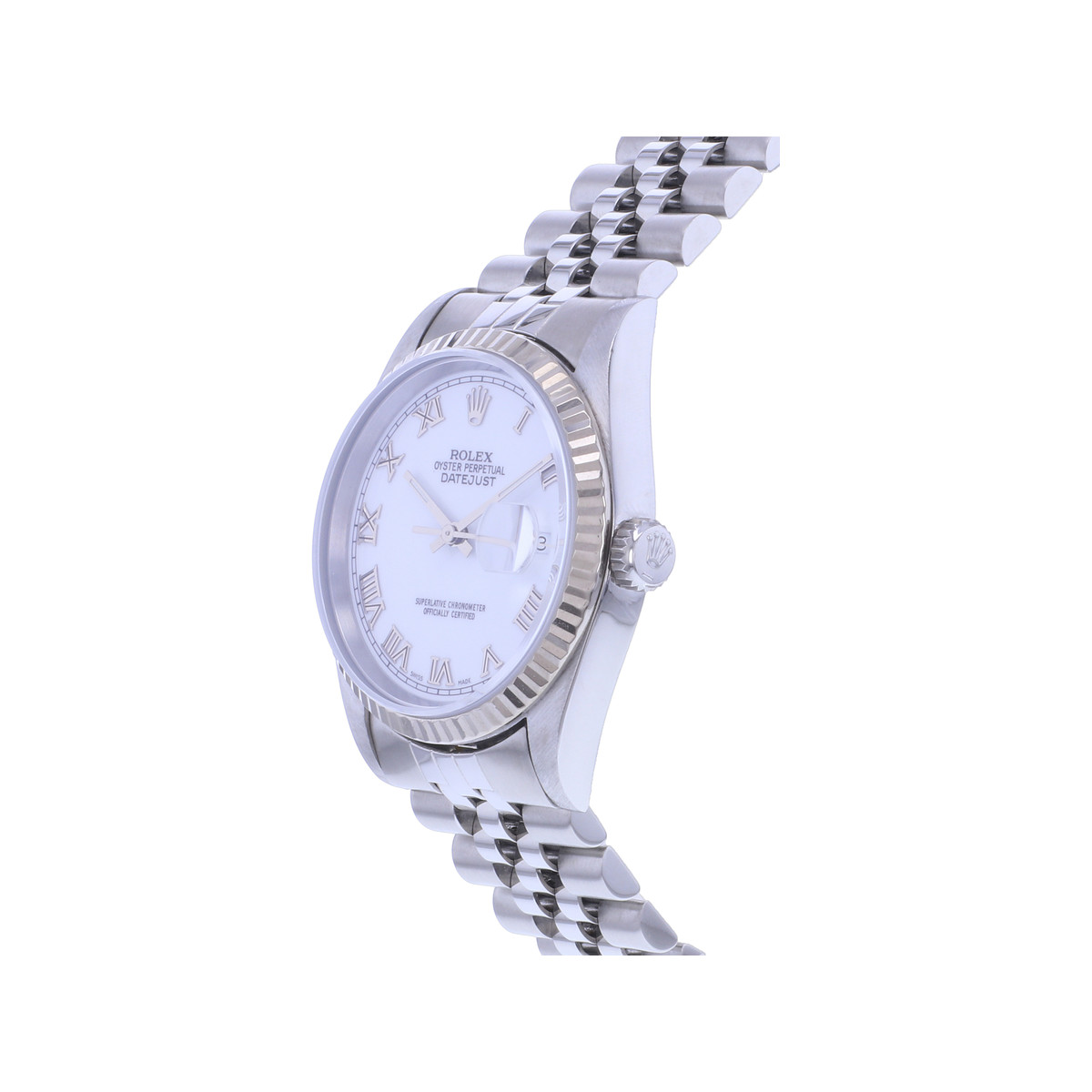 Montre d'occasion ROLEX DateJust 36 homme mouvement automatique certifié (cosc) bracelet acier - vue D2