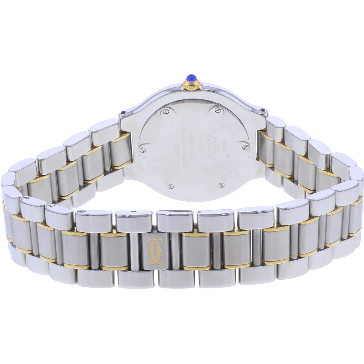Montre d'occasion CARTIER Must 21 femme quartz bracelet or jaune 750/000 et acier - vue 3