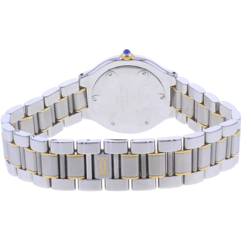 Montre d'occasion CARTIER Must 21 femme quartz bracelet or jaune 750/000 et acier - vue 3
