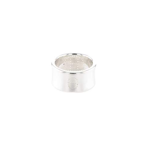 Pre-owned HERMES Eclipse Ribbon GM Women's Ring, 925/1000 Silver