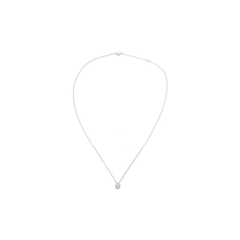 Collier d'occasion CRESUS Collier 4 griffes 0.3 ct femme or blanc 750/1000 or jaune 750/1000 or rose 750/1000 - vue 2