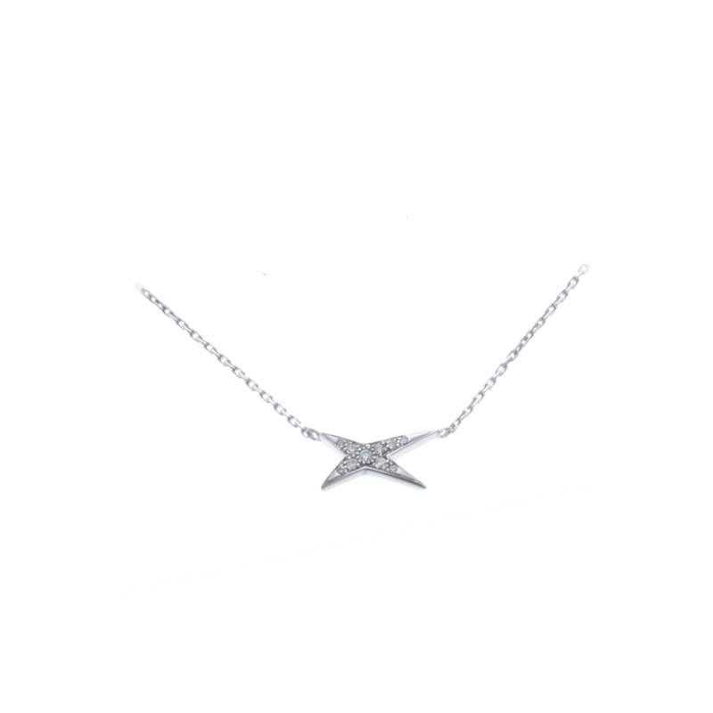 Collier d'occasion MAUBOUSSIN Etoiles Divines Valentin For You femme or blanc 750/1000 - vue 1
