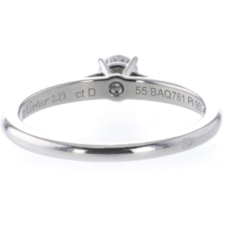 Bague d'occasion CARTIER Solitaire 1895 femme platine 950/1000 - vue 3