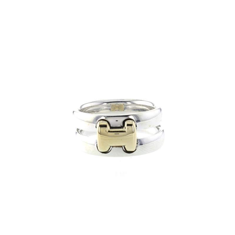 Bague d'occasion HERMES Olympe femme argent 925/1000 or jaune 750/1000 - vue 1