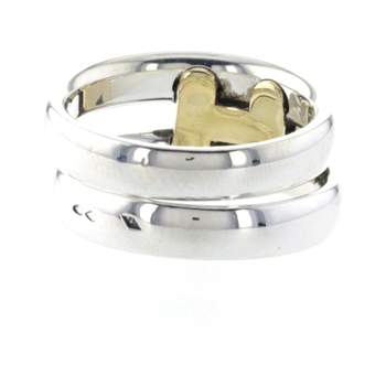 Bague d'occasion HERMES Olympe femme argent 925/1000 or jaune 750/1000