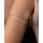 Bracelet d'occasion CRESUS Rivière 1.17 cts femme or blanc 750/1000 - vue porté 2