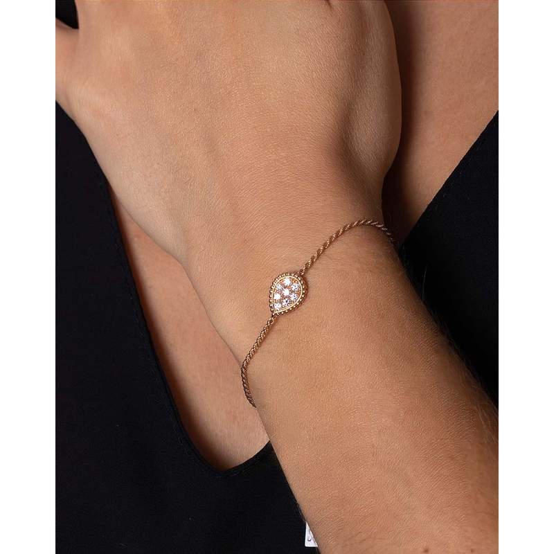 Bracelet d'occasion BOUCHERON Serpent Bohème Motif S femme or rose 750/1000 - vue porté 1