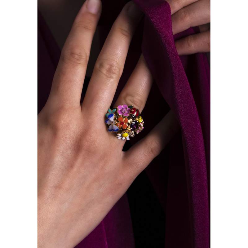 Bague d'occasion DIOR Diorette MM femme or jaune 750/1000 - vue porté 1
