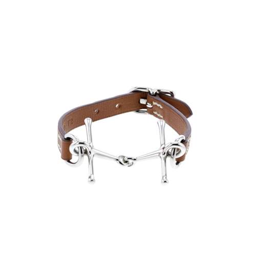 Bracelet d'occasion HERMES Mors femme argent 925/1000 cuir