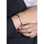 Bracelet d'occasion HERMES Mors femme argent 925/1000 cuir - vue porté 1