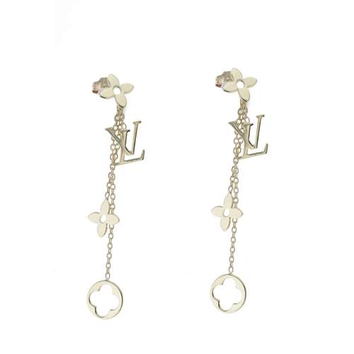Boucles-oreilles d'occasion LOUIS VUITTON Monogram or jaune 750/1000