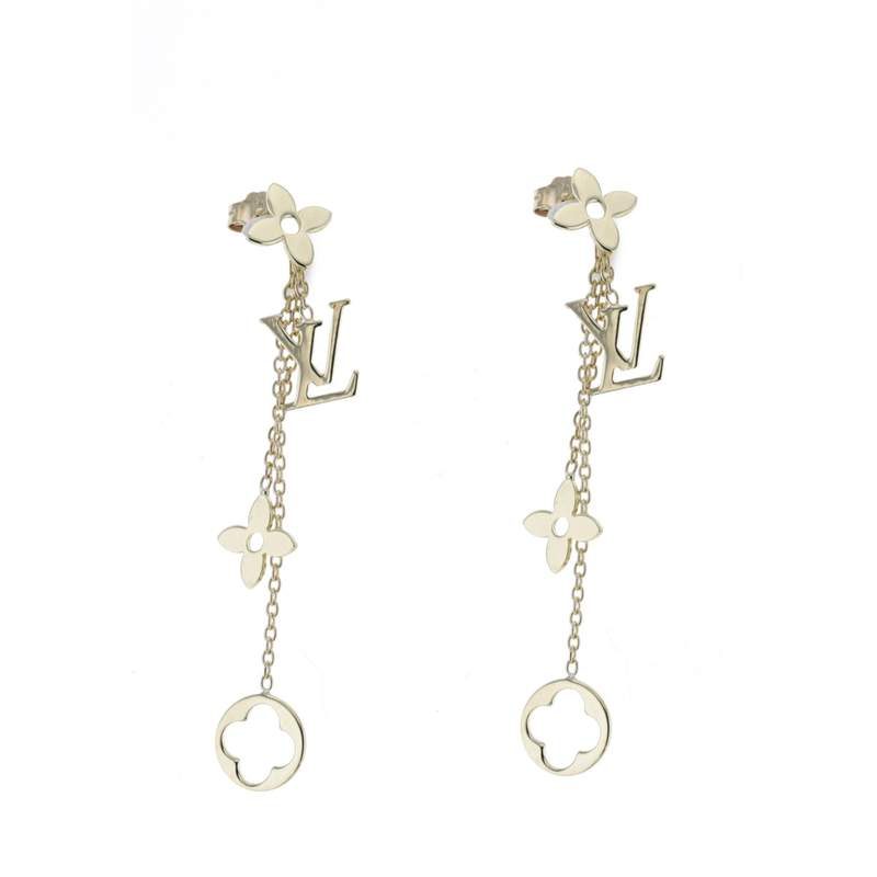 Boucles-oreilles d'occasion LOUIS VUITTON Monogram or jaune 750/1000 - vue 1
