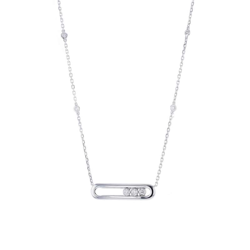 Collier d'occasion MESSIKA Baby move femme or blanc 750/1000 - vue 1