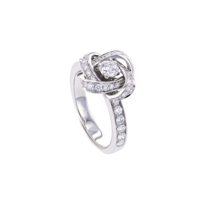 Bague d'occasion BOUCHERON Pivoine femme or blanc 750/1000 - vue 1