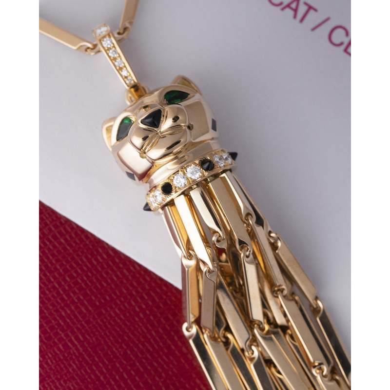 Collier d'occasion CARTIER Panthère mixte or jaune 750/1000 - vue D2