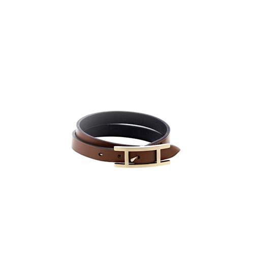 Bracelet d'occasion HERMES Be Hapi Double Tour femme plaqué or