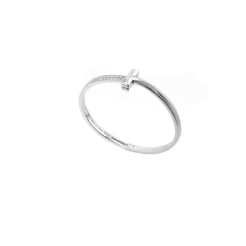 Bracelet d'occasion TIFFANY & CO Jonc T1 femme or blanc 750/1000 - vue 1