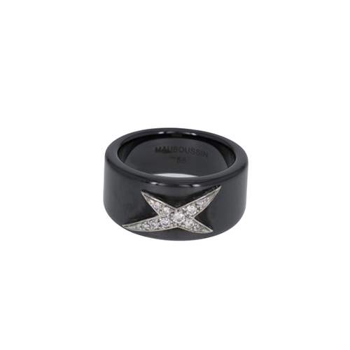 Bague d'occasion MAUBOUSSIN Etoile Du Démon femme céramique or blanc 750/1000