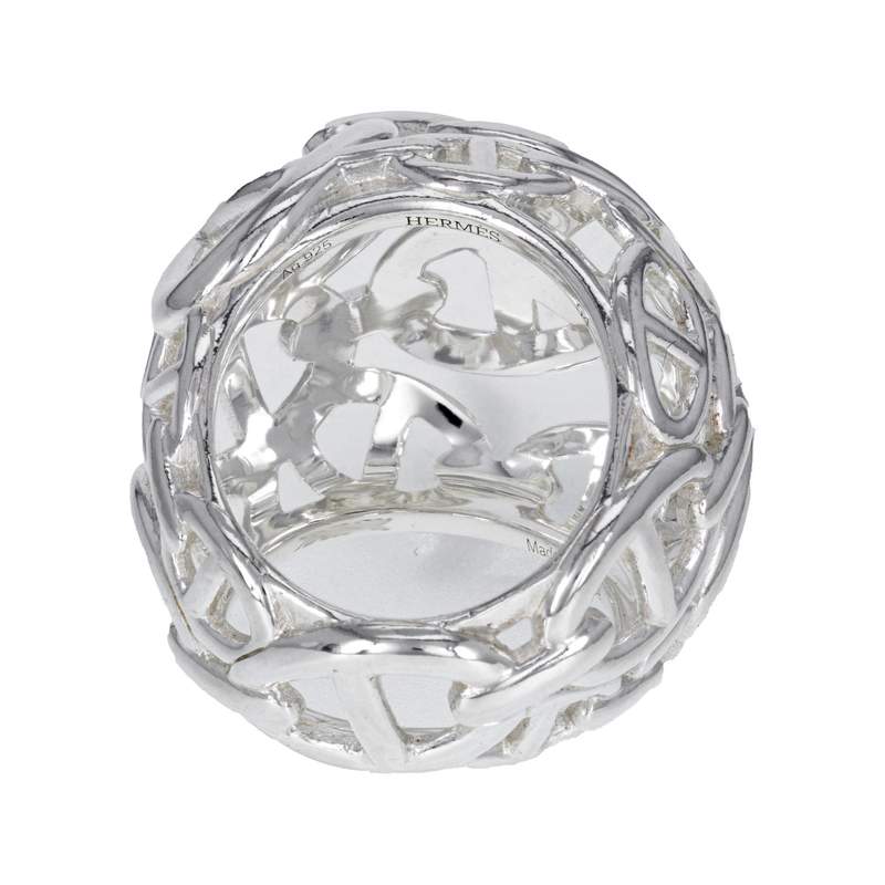 Bague d'occasion HERMES Chaîne d'Ancre Enchaînée femme argent 925/1000 - vue 3