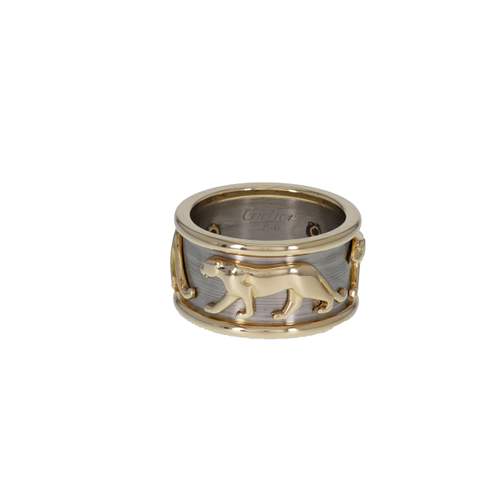 Bague d'occasion CARTIER Panthère Bandeau femme 2 ors 750/1000