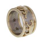 Bague d'occasion CARTIER Panthère Bandeau femme 2 ors 750/1000 - vue 4
