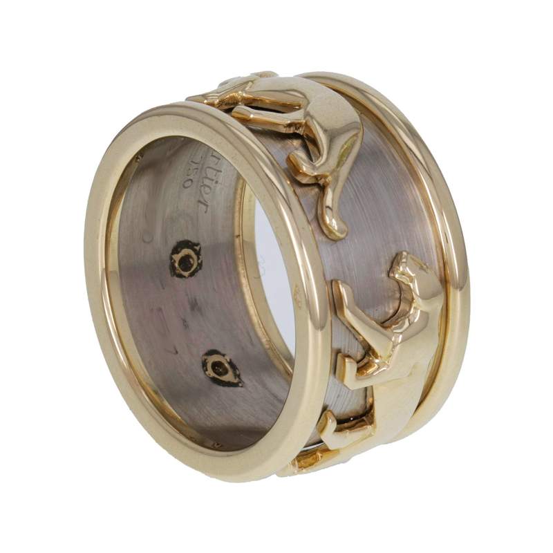 Bague d'occasion CARTIER Panthère Bandeau femme 2 ors 750/1000 - vue 4