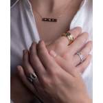 Bague d'occasion CARTIER Panthère Bandeau femme 2 ors 750/1000 - vue porté 1