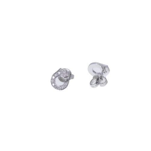 Pre-owned DINH VAN Handcuff Earrings R 7.5, 750/1000 white gold