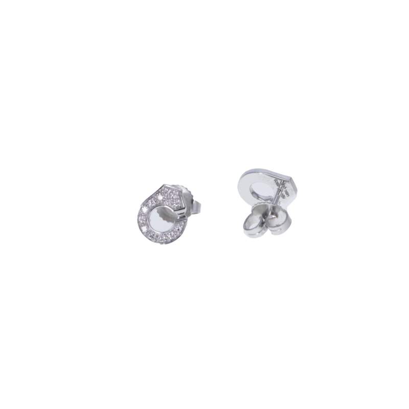 Boucles-oreilles d'occasion DINH VAN Menottes R 7,5 or blanc 750/1000 - vue 1