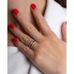 Bague d'occasion BOUCHERON Quatre Classique femme or blanc 750/1000 or rose 750/1000 pvd - vue porté 1