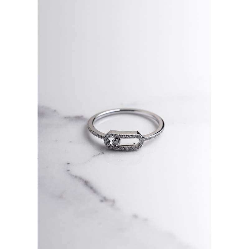 Bague d'occasion MESSIKA Move Uno Pavée femme or blanc 750/1000 - vue 1